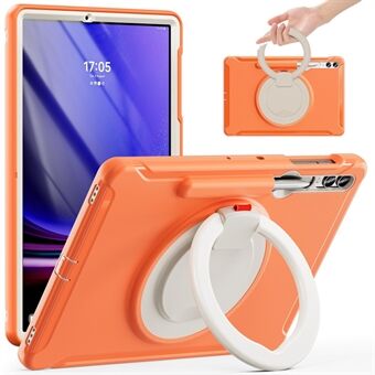 Voor Samsung Galaxy Tab S7+ T970 / Tab S7 FE T730 / Tab S8+ X800 / Tab S9+ X810 Case PC+TPU Draaibare Kickstand Tablet Cover met Penhouder