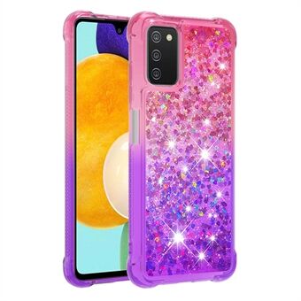 Gradiënt Drijfzand TPU Vloeistof Stromende Sparkle Case Schokbestendige Bumper Cover voor Samsung Galaxy A03s (166.5 x 75.98 x 9.14mm)