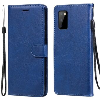 KT lederen serie-2 effen kleur PU lederen telefoonhoes portemonnee Stand hoes met riem voor Samsung Galaxy A03s (166.5 x 75.98 x 9.14 mm)