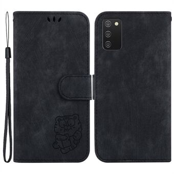 Voor Samsung Galaxy A03s (166,5 x 75,98 x 9,14 mm) Leuke Tijgerafdruk Telefoonhoesje Lederen portemonnee Stand Cover