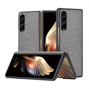 Zeezand getextureerde telefoonhoes voor Samsung Galaxy Z Fold3 5G, PU-leer gecoate harde pc Dunne duurzame beschermhoes