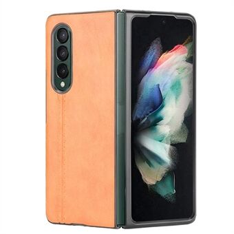 Stiklijnontwerp PU-leer gecoate harde pc + TPU-hoes Beschermende mobiele telefoonhoes voor Samsung Galaxy Z Fold3 5G