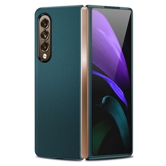 Valbestendig, effen textuur, echt leer, pc-hoes voor mobiele telefoon, beschermhoes voor Samsung Galaxy Z Fold3 5G