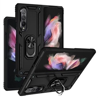 Ring standaardontwerp Anti-val PC + TPU + metalen hybride telefoonhoesje voor Samsung Galaxy Z Fold3 5G