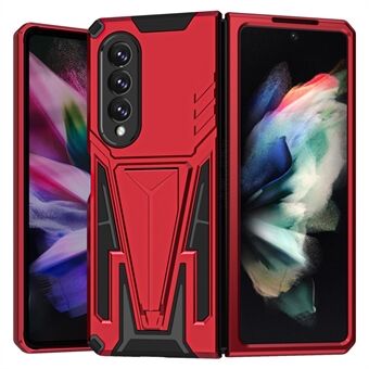 V-vormige standaard Anti-drop PC + TPU Hybride Cover Opvouwbare telefoonhoes voor Samsung Galaxy Z Fold3 5G