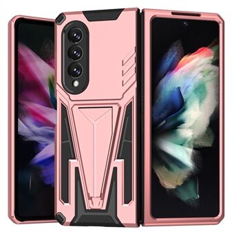 V-vormige standaard Anti-drop PC + TPU Hybride Cover Opvouwbare telefoonhoes voor Samsung Galaxy Z Fold3 5G