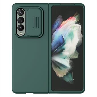 NILLKIN voor Samsung Galaxy Z Fold3 5G Dual Layer Hybrid Hard PC Zachte siliconen schokbestendige beschermhoes met schuif Camera Lens Cover