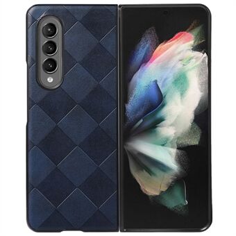 Rastertextuur telefoonhoesje voor Samsung Galaxy Z Fold3 5G, PU-leer gecoate pc + TPU hybride cover shell