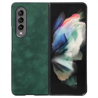 Voor Samsung Galaxy Z Fold3 5G getextureerd licht dun anti-val PU-leer gecoat pc-telefoonhoesje