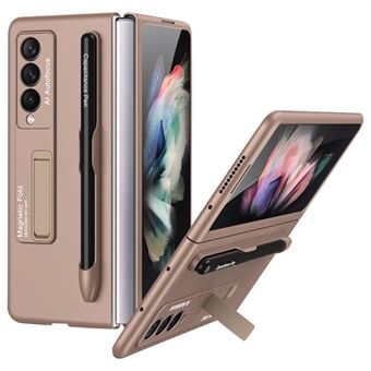 GKK harde pc-opvouwbare telefoonhoes voor Samsung Galaxy Z Fold3 5G, valbestendige beschermhoes met ultraslanke standaard en pensleuf