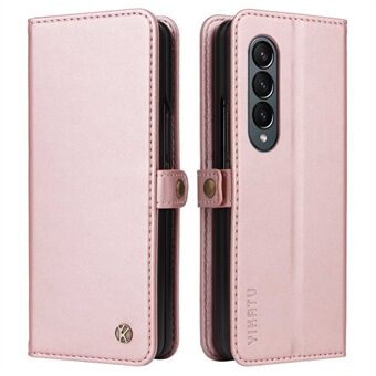 YIKATU YK-001 voor Samsung Galaxy Z Fold3 5G PU-leer Magnetische sluiting Portemonneehoes Schokbestendig TPU Interieur Shell Stand Folio Telefoonhoes