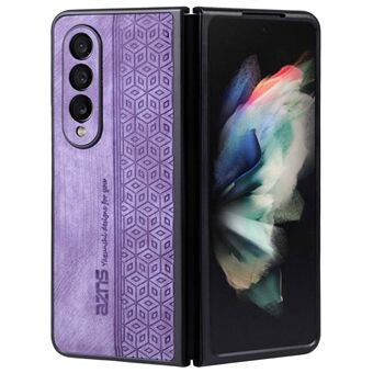 AZNS Anti-val telefoonhoesje voor Samsung Galaxy Z Fold3 5G bedrukt patroon PU-leer gecoat PC mobiele telefoonhoes