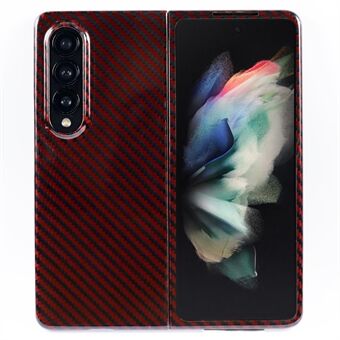 Voor Samsung Galaxy Z Fold3 5G Glanzende aramidevezel achterkant Koolstofvezel textuur Valbestendige telefoonhoes