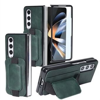 Voor de Samsung Galaxy Z Fold3 5G-hoes met draaibare standaard en kaarthouder, beschermende cover.