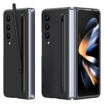 Voor Samsung Galaxy Z Fold3 5G hoesje voor opvouwbare telefoon met styluspen en gehard glas schermfolie.