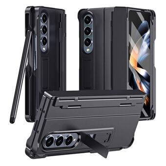 Voor de Samsung Galaxy Z Fold3 5G Case Rubberized PC Telefoonhoes met Schermbeveiliging / Styluspen.