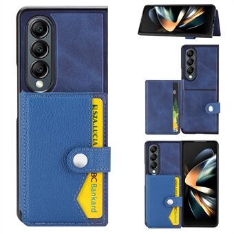 Voor Samsung Galaxy Z Fold3 5G Hoesje met Kaarthouder en Uitklapbare Steun - Opvouwbare Telefoonhoes