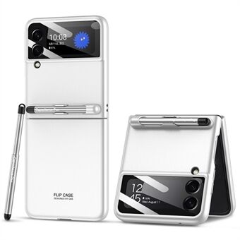 GKK Voor Samsung Galaxy Z Flip3 5G Camera Lens Film Ultra Slim Telefoon Case Hard PC Cover met Stylus Pen