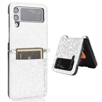 Voor Samsung Galaxy Z Flip3 5G bedrukt dot patroon PU lederen telefoonhoes kaartsleuf ontwerp flip mobiele telefoonhoes