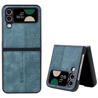 AZNS Voor Samsung Galaxy Z Flip3 5G Bedrukt Patroon PU Leer Gecoat Vouwen PC Case Anti- Scratch mobiele Telefoon Cover