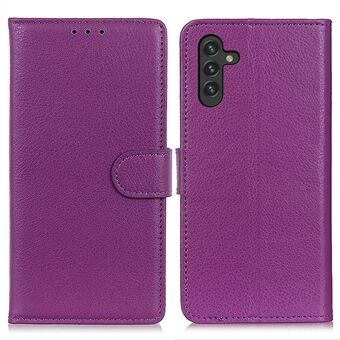 Classic Litchi-textuur PU lederen portemonnee Stand volledige bescherming telefoonhoes voor Samsung Galaxy A13 5G / A04s 4G (164,7 x 76,7 x 9,1 mm)