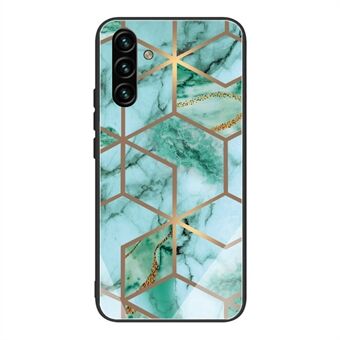 Goed beschermd duurzaam marmerpatroon gehard glas + TPU hybride telefoonhoesje voor Samsung Galaxy A13 5G
