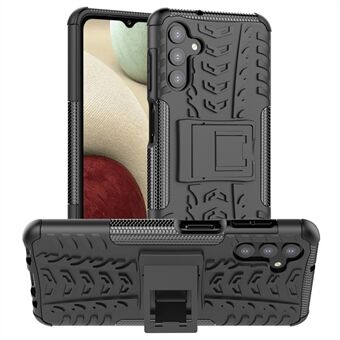 Anti-slip bandentextuur Zachte flexibele TPU + harde pc-beschermende telefoonhoes met standaard voor Samsung Galaxy A13 5G / A04s 4G (164,7 x 76,7 x 9,1 mm)