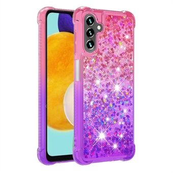 Glitter Drijfzand Effect Kleurverloop Zacht TPU Helder Schattig Telefoonhoesje voor Samsung Galaxy A13 5G / A04s 4G (164,7 x 76,7 x 9,1 mm)