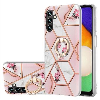 Voor Samsung Galaxy A13 5G / A04s 4G (164,7 x 76,7 x 9,1 mm) IMD-ontwerp Marmeren patroon Telefoonhoes Scratch Ring Standaard Duurzaam Zacht TPU Telefoonhoes