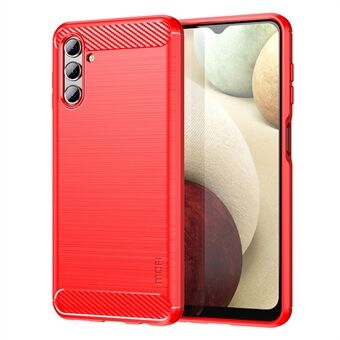 MOFI TPU telefoonhoes geborsteld koolstofvezel ontwerp zacht, goed beschermd hoesje voor Samsung Galaxy A13 5G / A04s 4G (164,7 x 76,7 x 9,1 mm)