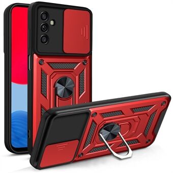 Anti- Scratch Anti-vingerafdruk Ring Kickstand Design Camera Slide Cover PC + TPU Hybrid Case voor Samsung Galaxy A13 5G