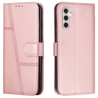 Stiklijnen Ontwerp PU-leer Anti-vingerafdruk Telefoonhoes Flip Stand Portemonnee Telefoon Folio Case voor Samsung Galaxy A13 5G / A04s 4G (164,7 x 76,7 x 9,1 mm)