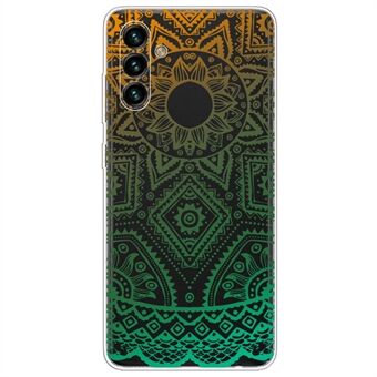 Voor Samsung Galaxy A13 5G / A04s 4G (164,7 x 76,7 x 9,1 mm) TPU-hoes met kantpatroondruk met gradiëntbegrip Beschermingspatroon Telefoonbeschermhoes