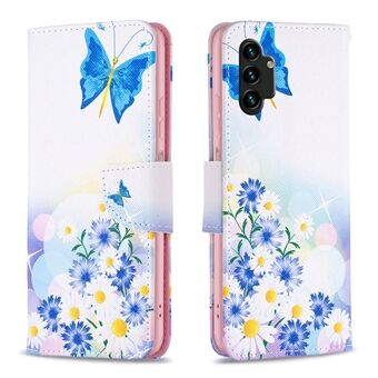 Voor Samsung Galaxy A13 4G / A13 5G / A04 4G (164,4 x 76,3 x 9,1 mm) Patroondruk PU-leer Magnetische Flip Stand Cover Portemonnee Portemonnee Telefoonhoesje