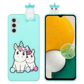 Voor Samsung Galaxy A13 5G 3D Leuke cartoon Funny dierenstijl TPU + PVC antislip hoes