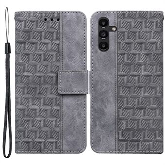 Voor Samsung Galaxy A13 5G / A04s 4G (164,7 x 76,7 x 9,1 mm) Geometrie-opdruk PU-leer + TPU-telefoonhoes Portemonnee Stand Cover met handriem