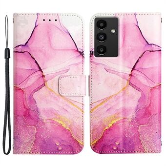 YB Pattern Printing Series-5 voor Samsung Galaxy A13 5G / A04s 4G (164,7 x 76,7 x 9,1 mm) Gedrukt Marmerpatroon PU-leer Folio Flip Stand Case Portemonneestijl Magnetische sluiting Schokbestendige hoes met riem