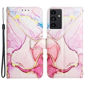 YB Pattern Printing Series-5 voor Samsung Galaxy A13 5G / A04s 4G (164,7 x 76,7 x 9,1 mm) Gedrukt Marmerpatroon PU-leer Folio Flip Stand Case Portemonneestijl Magnetische sluiting Schokbestendige hoes met riem
