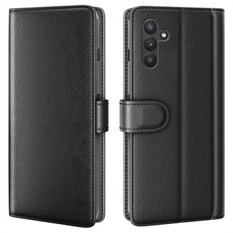 Voor Samsung Galaxy A13 5G / A04s 4G (164,7 x 76,7 x 9,1 mm) Goed beschermd Schokbestendig Echt Split Leather Case Wallet Stand Design Phone Cover