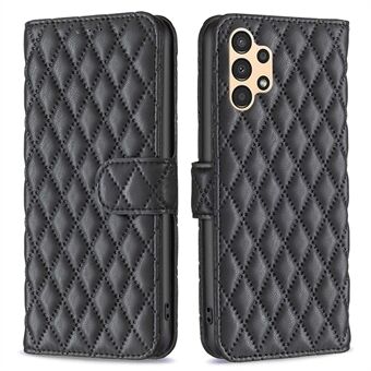 BINFEN COLOR voor Samsung Galaxy A13 4G / 5G / A04s 4G (164,7 x 76,7 x 9,1 mm) Wallet Cover, BF Style-14 bedrukt Rhombus Stand mat PU lederen tas