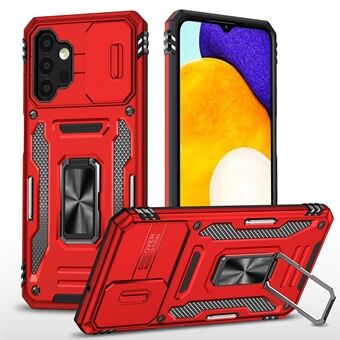 Armor Series voor Samsung Galaxy A13 4G / 5G Slide Camera Protector Kickstand Phone Case PC + TPU beschermhoes