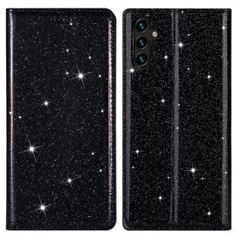 Voor Samsung Galaxy A13 5G Glitter Glitter PU Lederen Flip Case Auto Magnetische Gesloten Stand Kaarthouder Slim Telefoon Cover