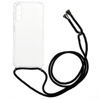 Voor Samsung Galaxy A13 5G / A04s 4G (164,7 x 76,7 x 9,1 mm) Anti-val telefoon Back Cover HD Clear Four Corner Soft TPU Case met Lanyard