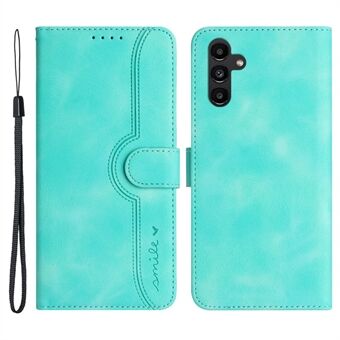 YX003 Voor Samsung Galaxy A13 5G / A04s 4G Anti-Vingerafdruk Telefoon Case Lederen Portemonnee Stand Bedrukt Patroon Cover