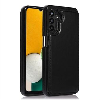 Voor Samsung Galaxy A13 5G Dual Magnetic Buttons Card Slots Kickstand Cover Leather Coated TPU Phone Case