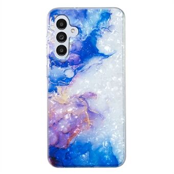 Voor Samsung Galaxy A13 5G Zachte TPU Shell Patroon Case IMD Marmeren Bloem Telefoon Cover