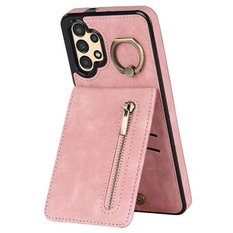 Voor Samsung Galaxy A13 5G / A13 4G RFID Blocking Kickstand Case Retro PU + TPU Wallet Phone Cover