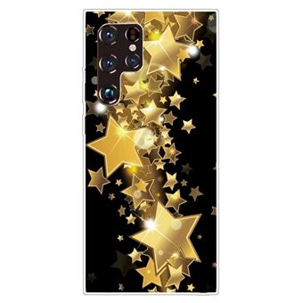Lichtgewicht patroonprint anti-drop anti-geel zachte TPU beschermhoes voor Samsung Galaxy S22 Ultra 5G