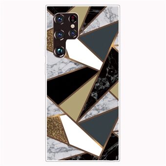 Marble Series Style A Marble Pattern Printing Anti-drop flexibele TPU-telefoonhoes voor Samsung Galaxy S22 Ultra 5G