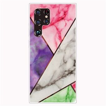 Marble Series Style B Marmerpatroon Anti- Scratch TPU-beschermhoes voor de Samsung Galaxy S22 Ultra 5G